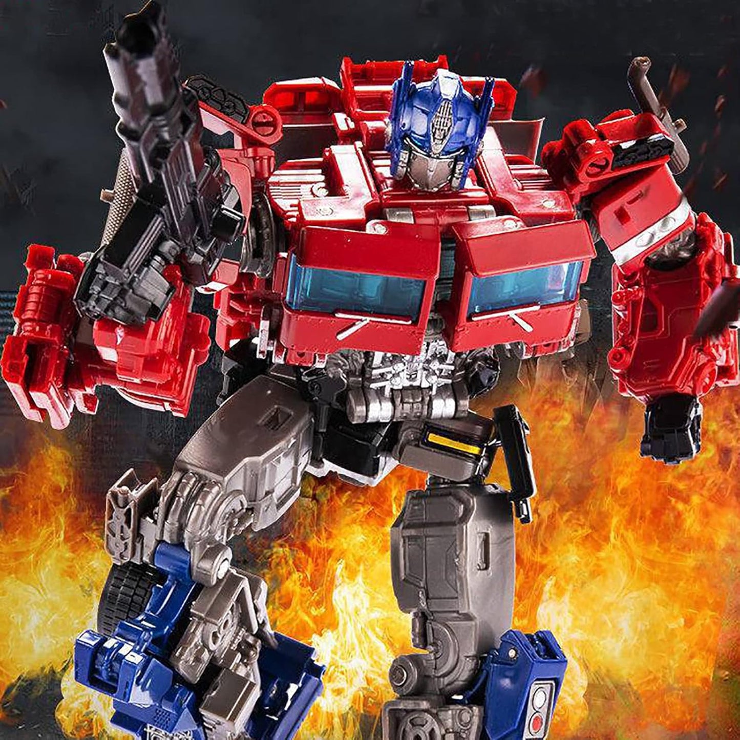 Optimus Action Transformer bil – Figur til børns leg og eventyr
