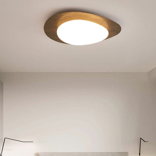 Nordic ijzer houtnerf kiezel LED inbouw plafondlamp