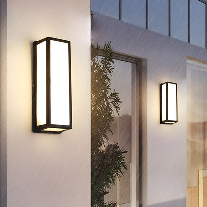 Rechthoekige LED waterdichte bewegingssensor zwarte eigentijdse wandlamp