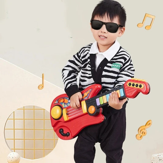 Magic Touch Spielzeuggitarre - Interaktive Mitklampf-Gitarre für 2-3 Jährige