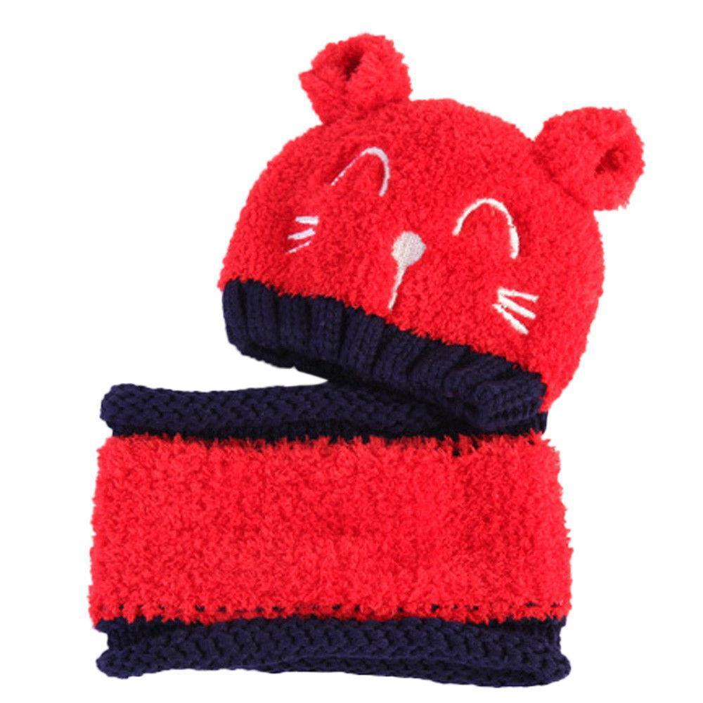 Schattige Peuter Winter Capuchon Muts Sjaal