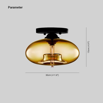 Industriële Art Deco Globe Opbouw Plafondlamp Woonkamer