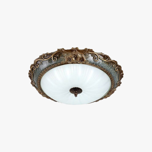 Opbouw plafondlamp, messing/harst