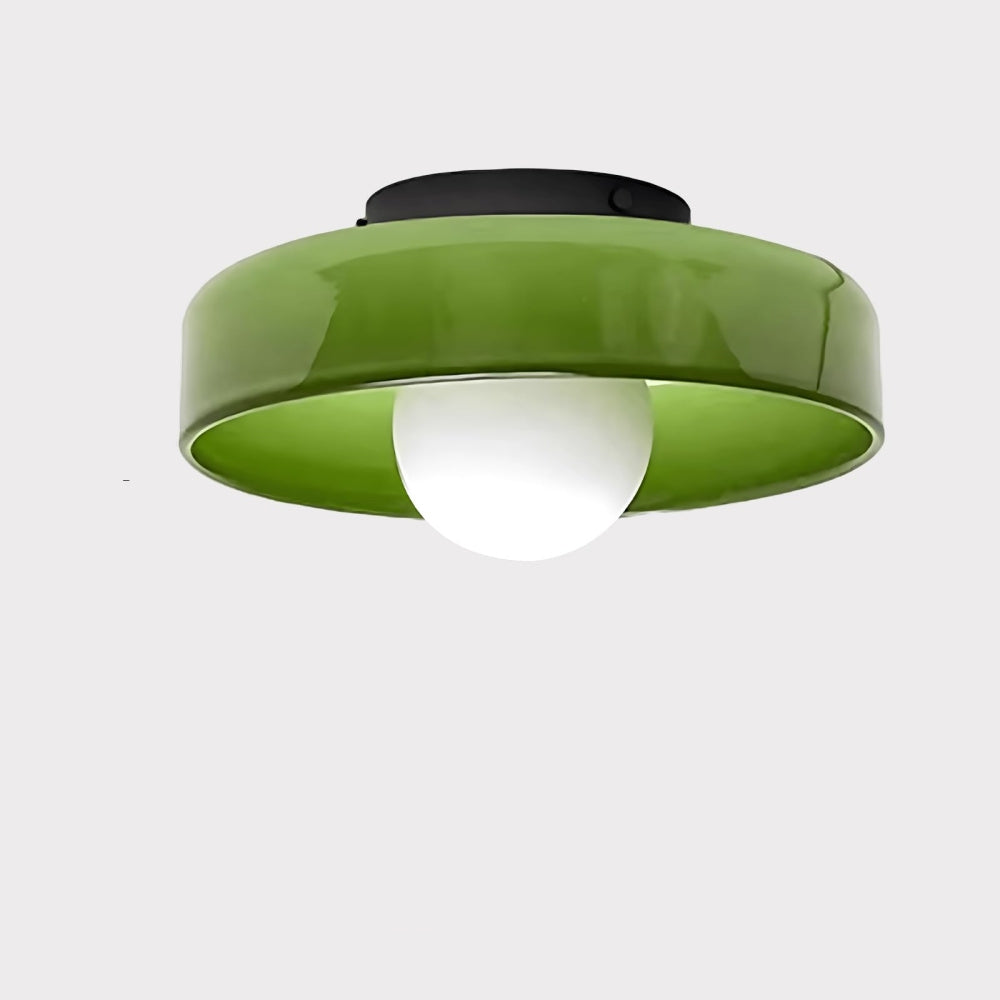 Ronde glazen LED-plafondlamp