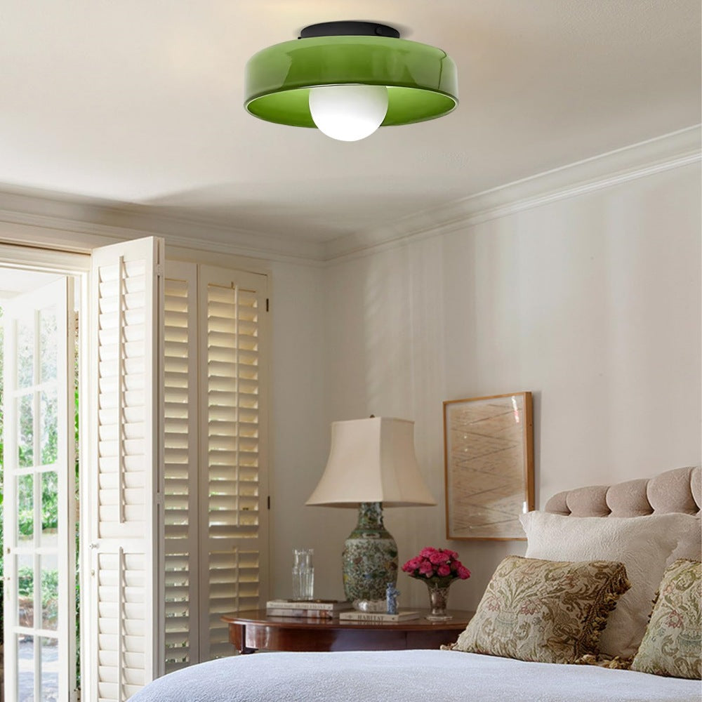 Ronde glazen LED-plafondlamp