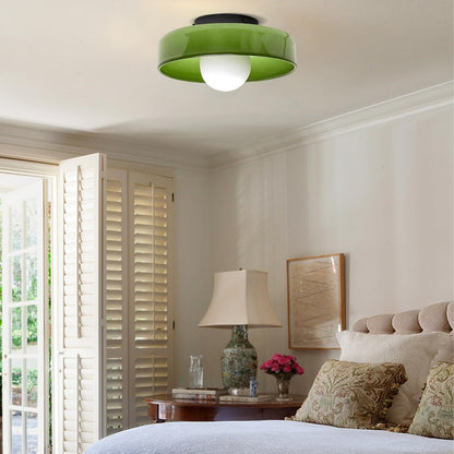 Ronde glazen LED-plafondlamp