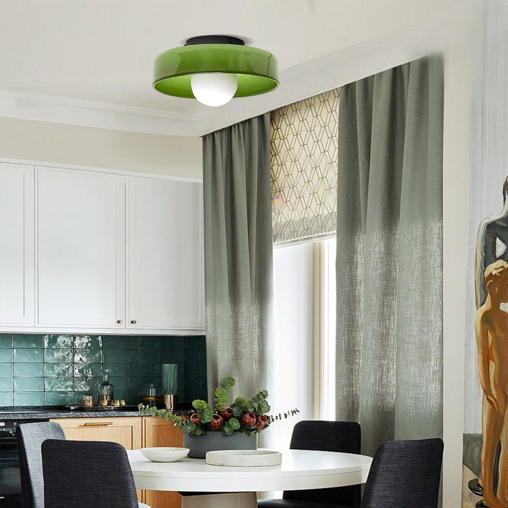 Ronde glazen LED-plafondlamp