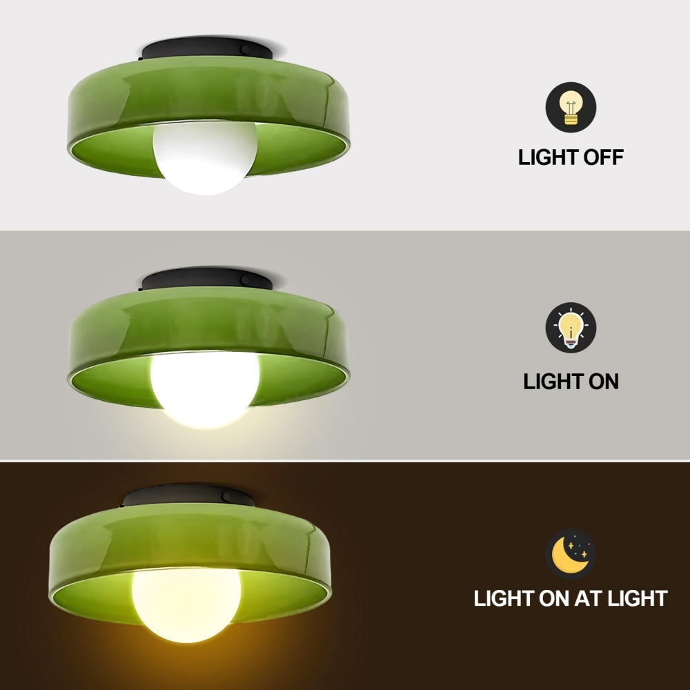 Ronde glazen LED-plafondlamp