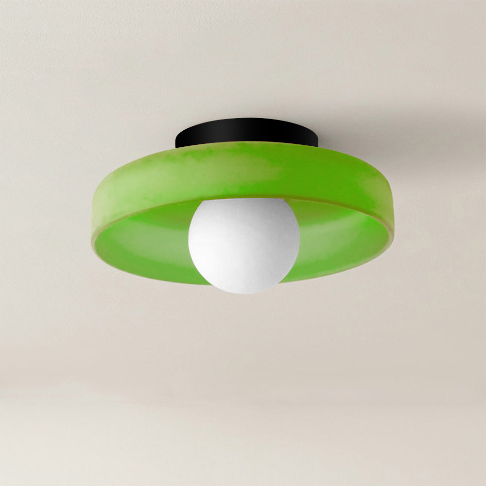 Ronde glazen LED-plafondlamp