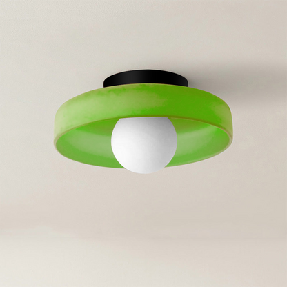Ronde glazen LED-plafondlamp