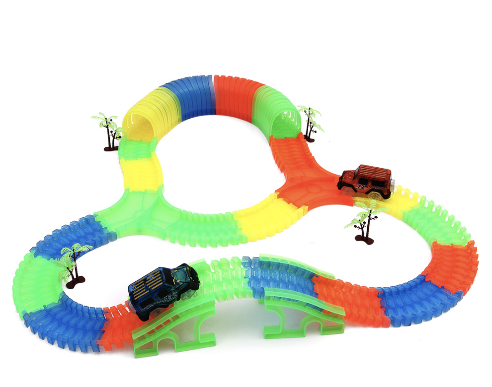 120pcs - Glow in the Dark Racing Toy Set
