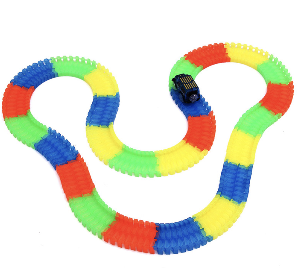 120pcs - Glow in the Dark Racing Toy Set