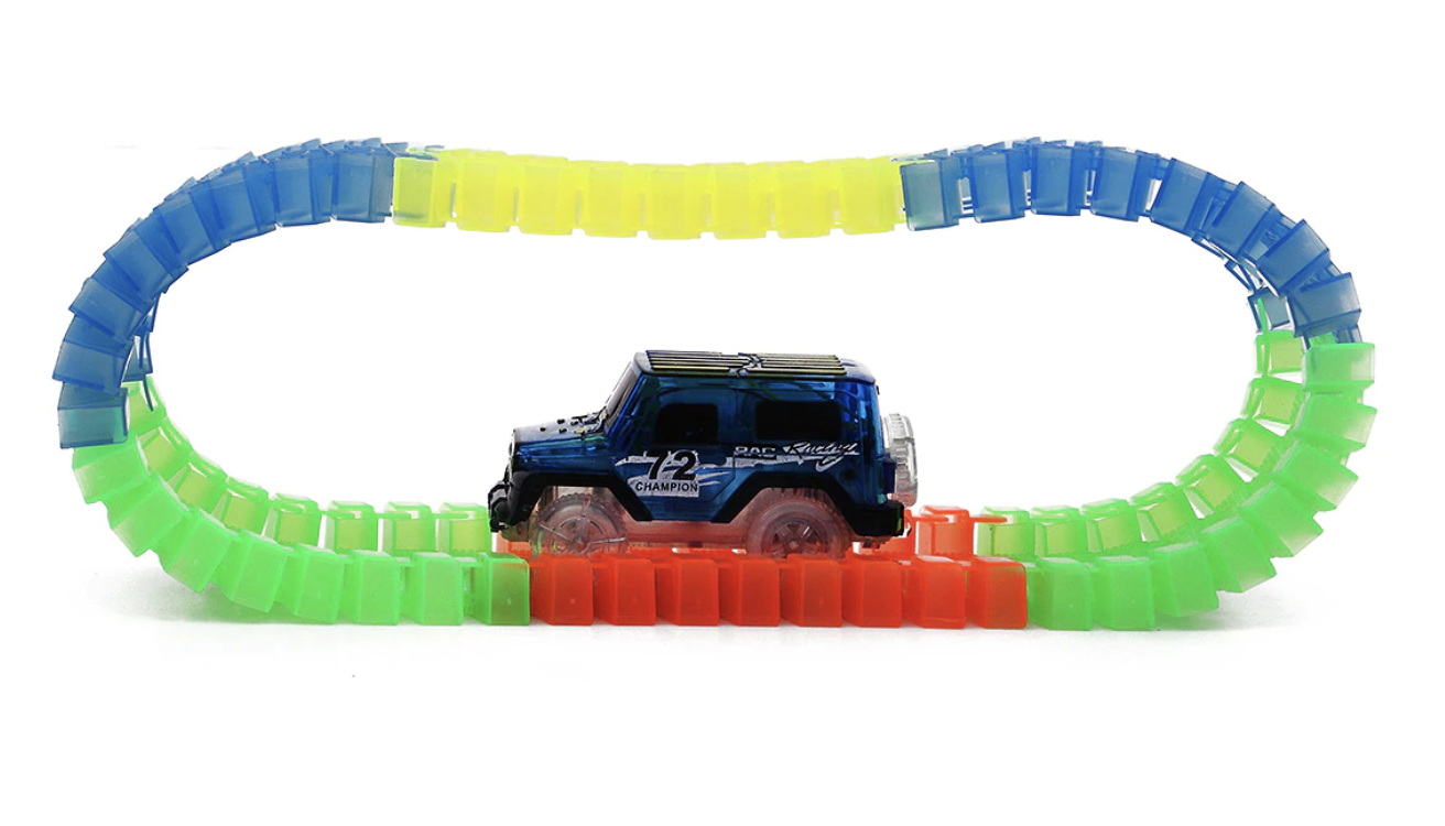 120pcs - Glow in the Dark Racing Toy Set