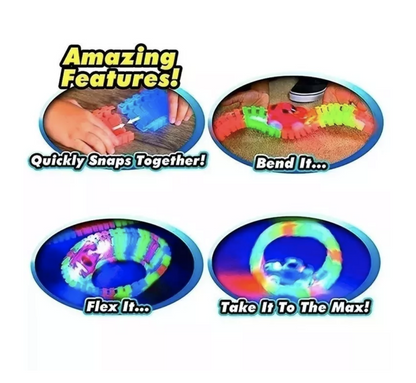 120pcs - Glow in the Dark Racing Toy Set