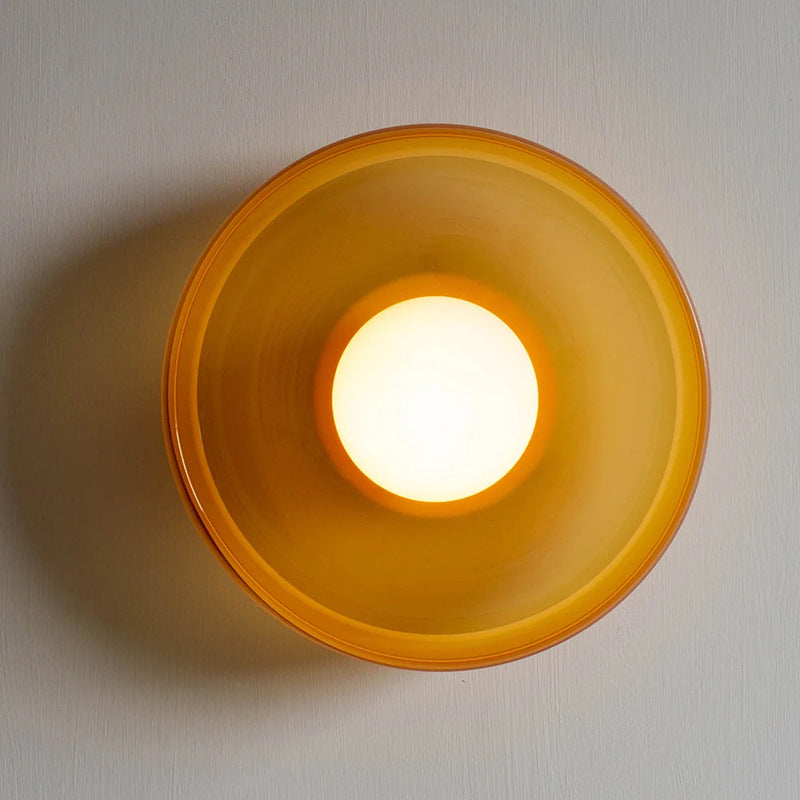 Ronde glazen LED-plafondlamp