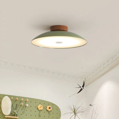 Hedendaagse metalen semi-opbouw LED plafondlamp