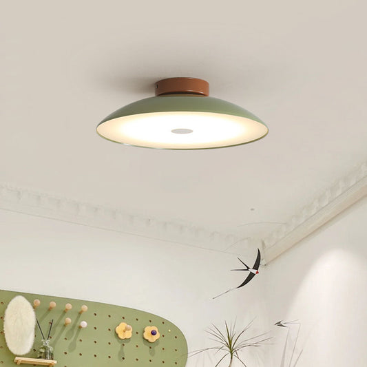 Hedendaagse metalen semi-opbouw LED plafondlamp