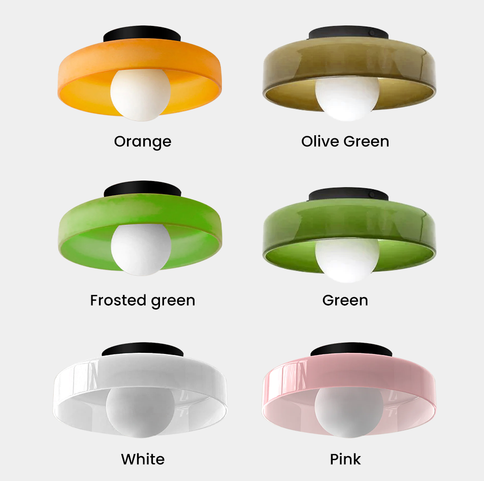 Ronde glazen LED-plafondlamp