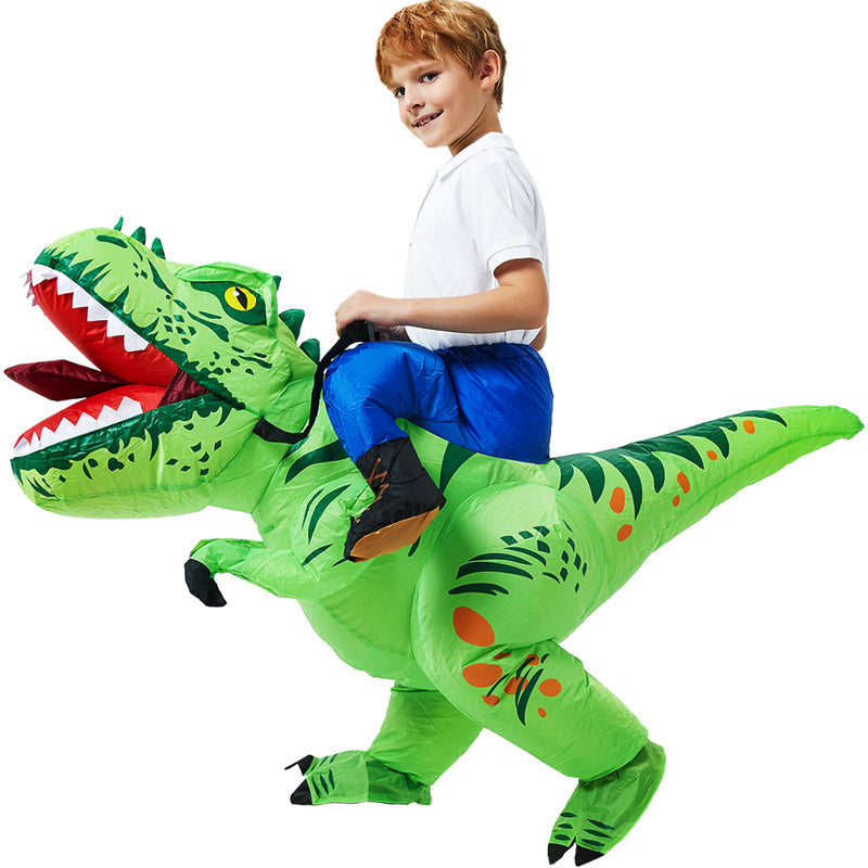 Aufblasbares Rex Dinosaurier Halloween Kostüm für Kinder und Erwachsene