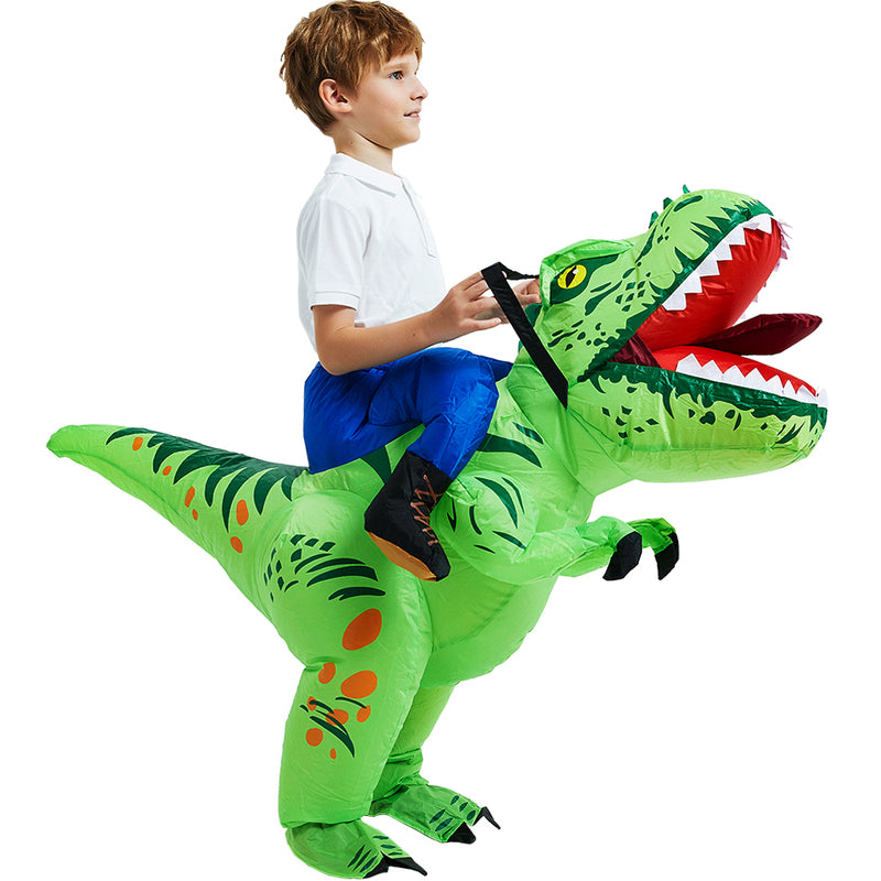 Aufblasbares Rex Dinosaurier Halloween Kostüm für Kinder und Erwachsene