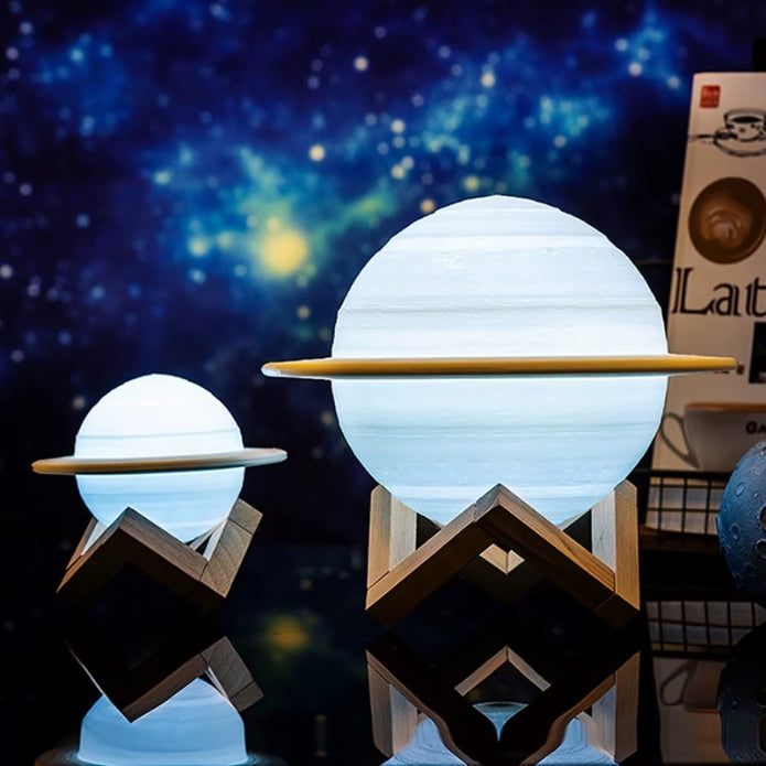 Planeet-Thema LED Nachtlamp – Kleurveranderend Saturnus Ontwerp voor Kinderen, Slaapkamers en Unieke Sfeervolle Woondecoratie