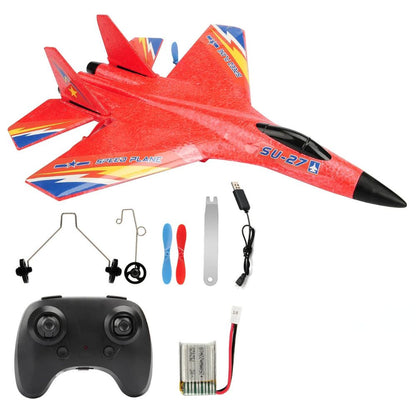 Flyvende fly RC legetøj – SU-27 fjernstyret fly - batteridrevet flyvende fjernstyret fly - til børn, EPP skumdesign