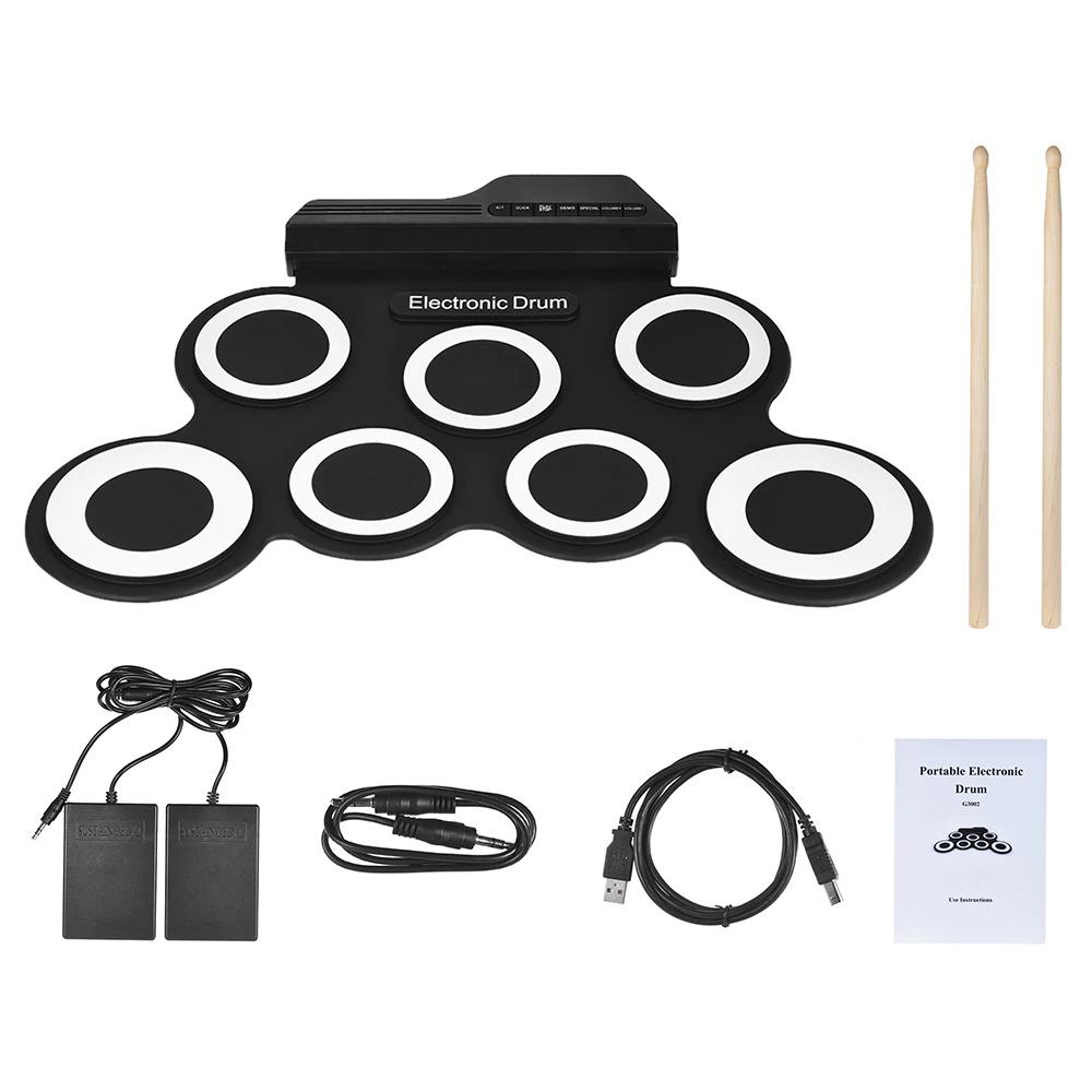 Tragbares elektronisches Schlagzeug Digital USB 7 Pads