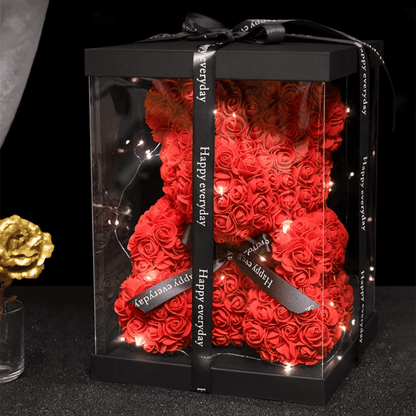 Rosen Teddybär Rot Rosa Weiße Rosen Blumen