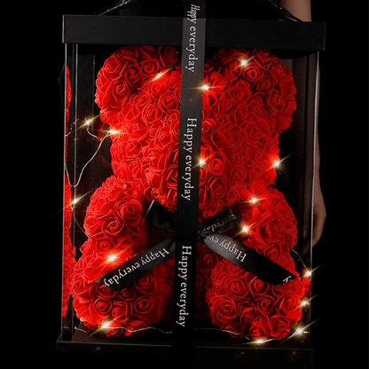Rosen Teddybär Rot Rosa Weiße Rosen Blumen