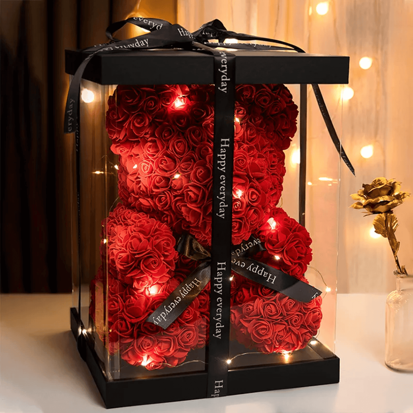 Rosen Teddybär Rot Rosa Weiße Rosen Blumen