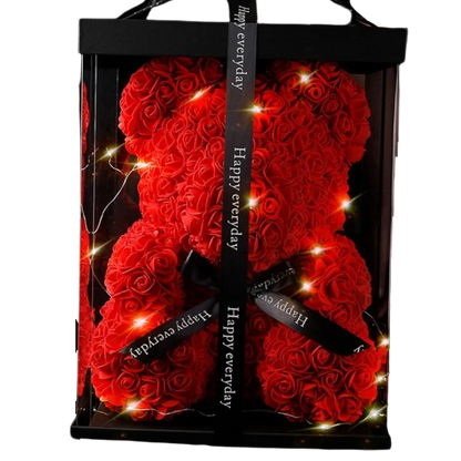 Rosen Teddybär Rot Rosa Weiße Rosen Blumen