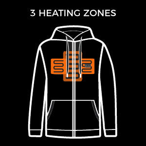 Volledige rits fleecejack met capuchon verwarmde hoodie