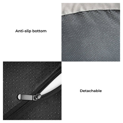Volledige ondersteuning nepbont en suède orthopedisch hondenbed