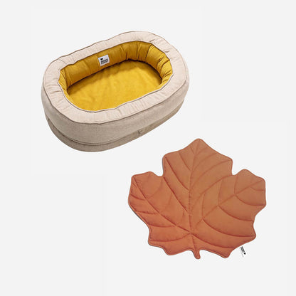 Hondendeken in Bladvorm met Donut Hondenbed Luxe Hondengeschenken