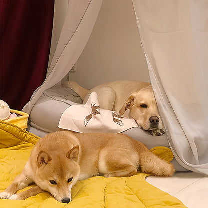 Hondendeken in Bladvorm met Donut Hondenbed Luxe Hondengeschenken