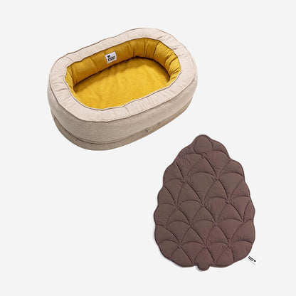 Hondendeken in Bladvorm met Donut Hondenbed Luxe Hondengeschenken
