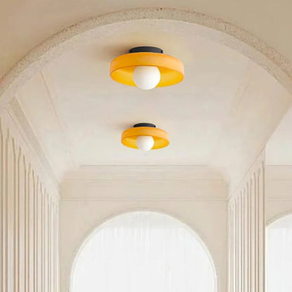 Ronde glazen LED-plafondlamp