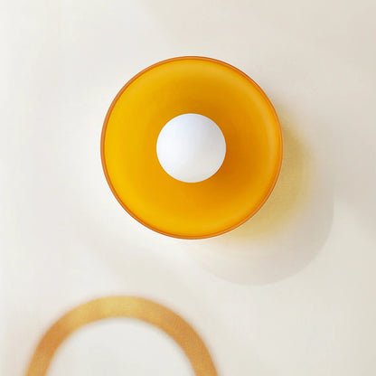 Ronde glazen LED-plafondlamp