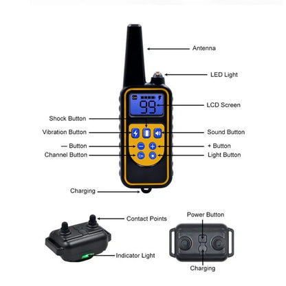 Hondenhalsband Elektrische Honden Trainingshalsband Oplaadbare LCD Display voor Alle Maat Huisdier Trainingshalsband