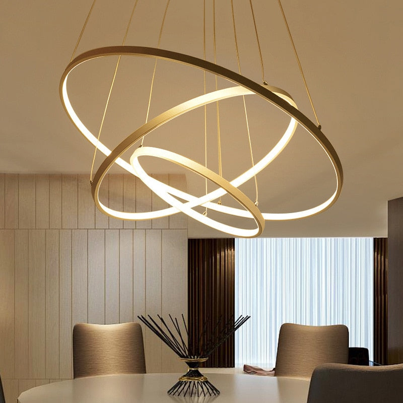 Hedendaagse LED-kroonluchter Luster Ring Lights