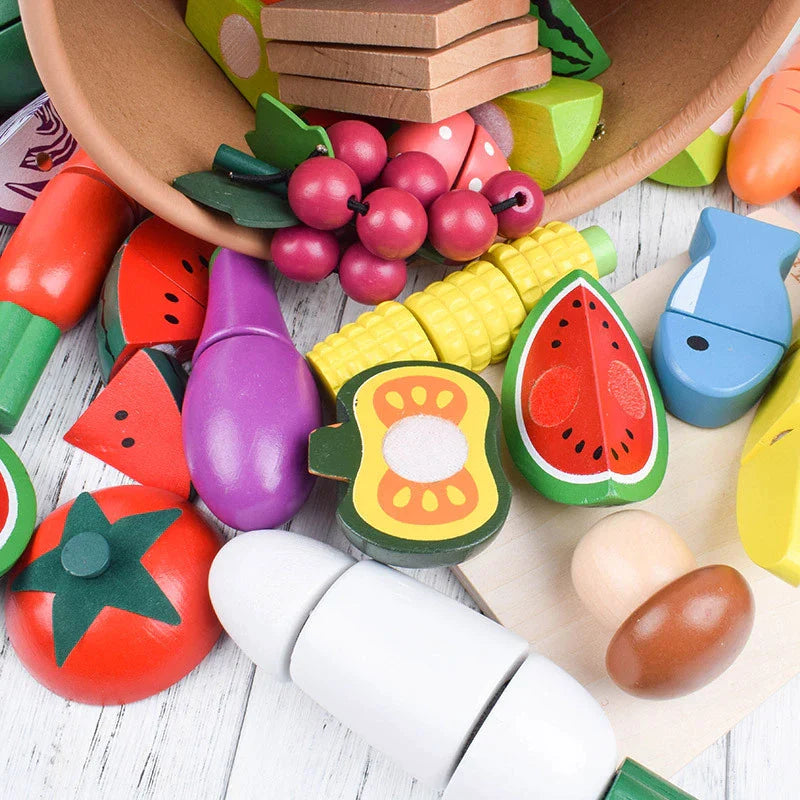 Kinderpädagogisches Montessori Holz-Küchenspielzeug für Jungen und Mädchen