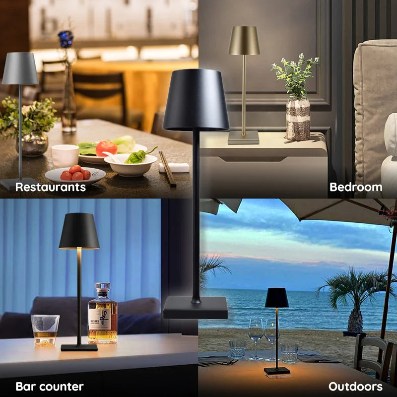 Moderne oplaadbare LED draadloze tafellamp