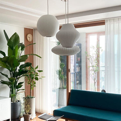 Minimalistische witte bubbel hanglamp