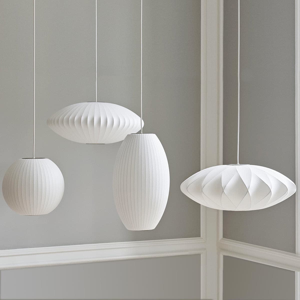 Minimalistische witte bubbel hanglamp