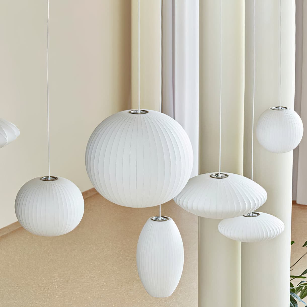 Minimalistische witte bubbel hanglamp