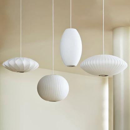 Minimalistische witte bubbel hanglamp