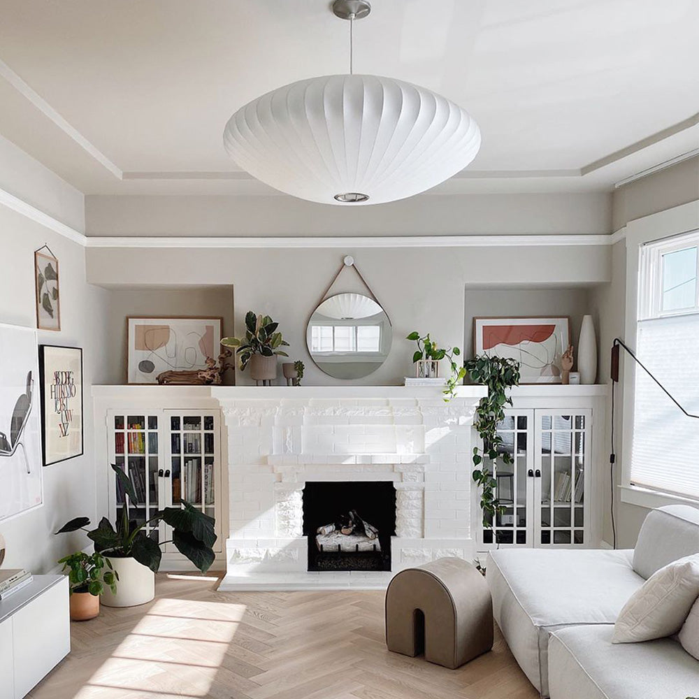 Minimalistische witte bubbel hanglamp