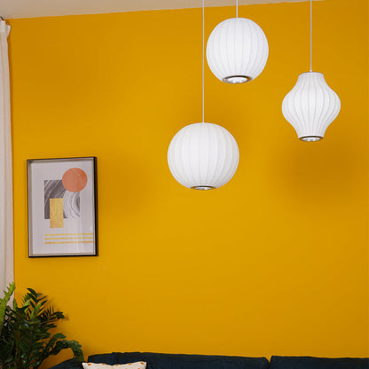 Minimalistische witte bubbel hanglamp