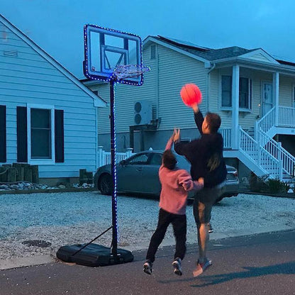 Gloeiend in het donker hoog helder LED lichtgevende basketbal + lichtgevend basketbalnet set