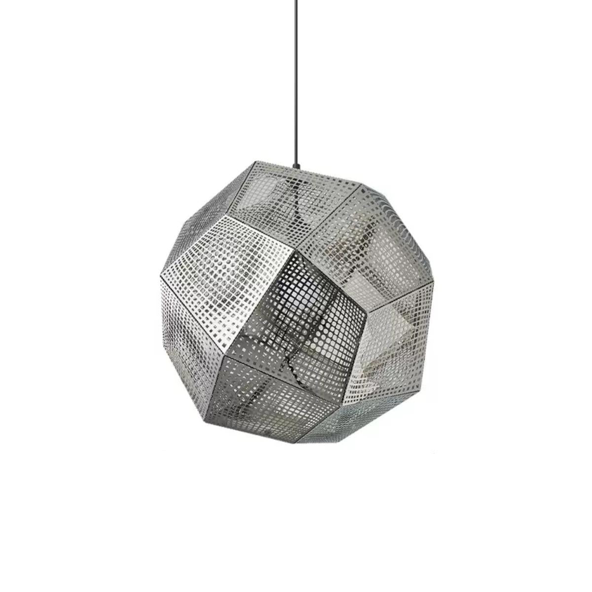 Geometrische ronde elektrolytisch gecoate metalen postmoderne hanglamp kroonluchter plafondlamp
